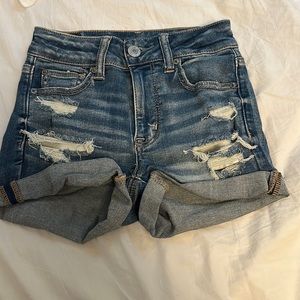 AE hi rise denim shortie